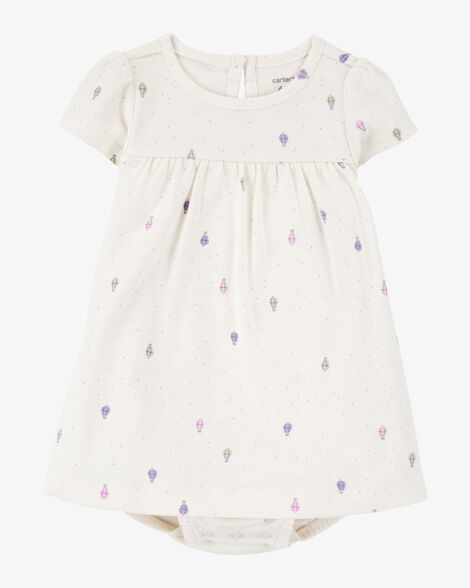  Product image 2 of Baby 2-Piece Bodysuit Dress & Cardigan Set - Purple/White