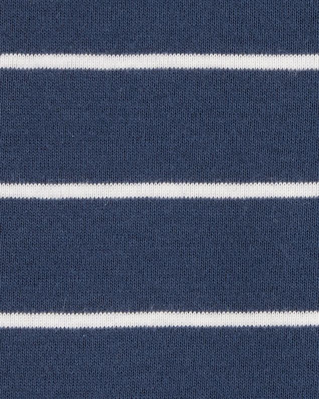 Product image 2 of Toddler Striped Snug Fit Cotton 1-Piece Pajamas - Navy