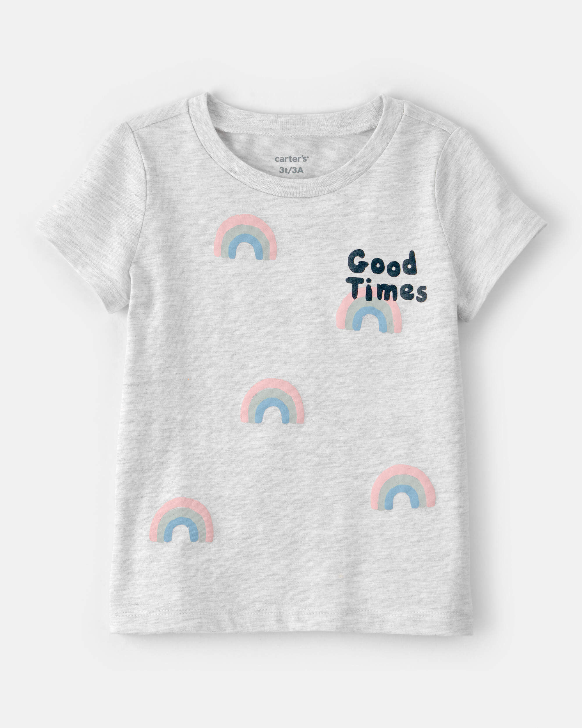 Carters Toddler Girls Girl Good Times Short-Sleeve Graphic Tee - Grey 2T Grey 6$