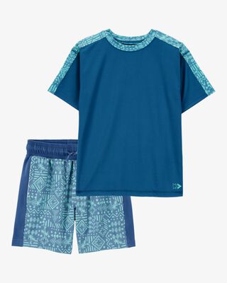 Product image 1 of Kid 2-Piece Active Tee & Shorts Set - Blue