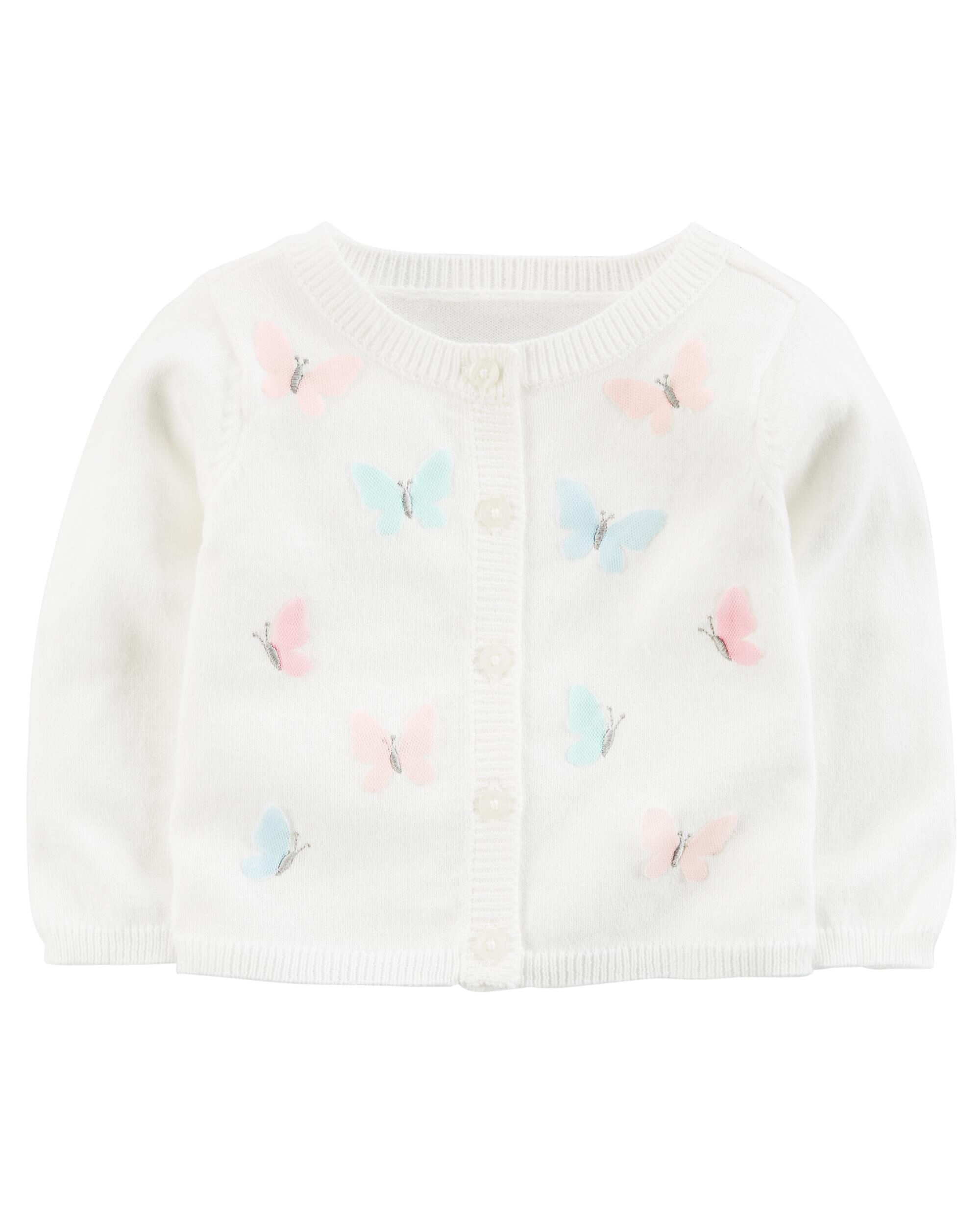 Carters Baby Girls Button Front Knit Cardigan