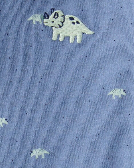 Baby Boy Rhino Print 100% Cotton Long-Sleeve Sleep & Play - Navy Blue