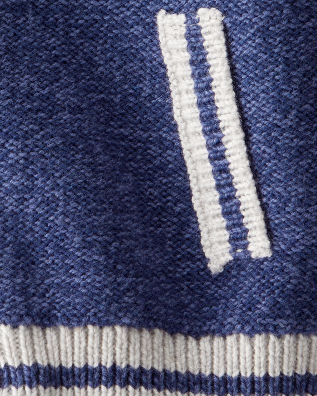 Product image 2 of Baby Jersey Knit Varsity Button-Down Sweater - Navy