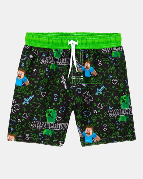 boys minecraft® swim trunks - green