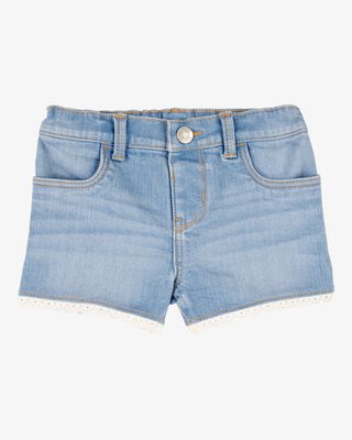 Product image 1 of Toddler Eyelet Hem Iconic Denim Short - Ozone Wash