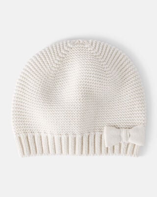 Baby Girl Floral Quilted Sweater - Cream