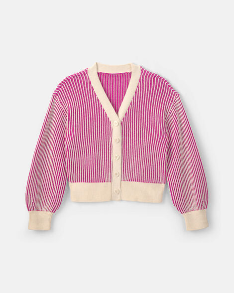 Girls Button-Down Cardigan Sweater - Pink