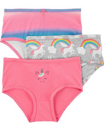 3-Pack Rainbow Print Stretch Cotton Underwear