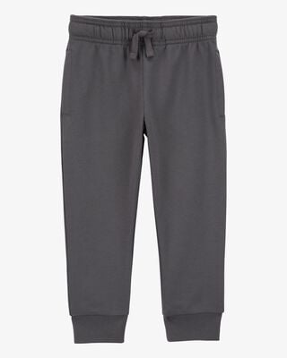 Baby Pull-On Drawstring Joggers - Grey