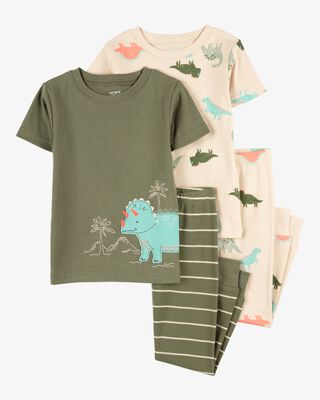 Product image 1 of Baby 4-Piece Dinosaur Cotton Pajamas