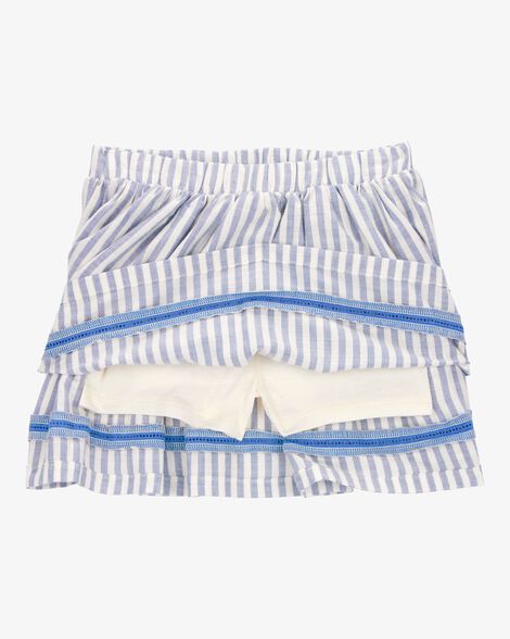 Product image 2 of Toddler Striped Linen Look-alike Pull-On Skort