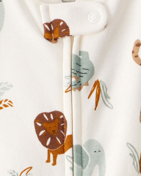 Product image 3 of Baby Animal Print 2-Way Zip Cotton Sleep & Play Pajamas
