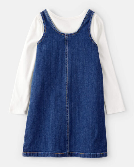 Product image 2 of Girls 2-Piece Denim Long-Sleeve Dress Set