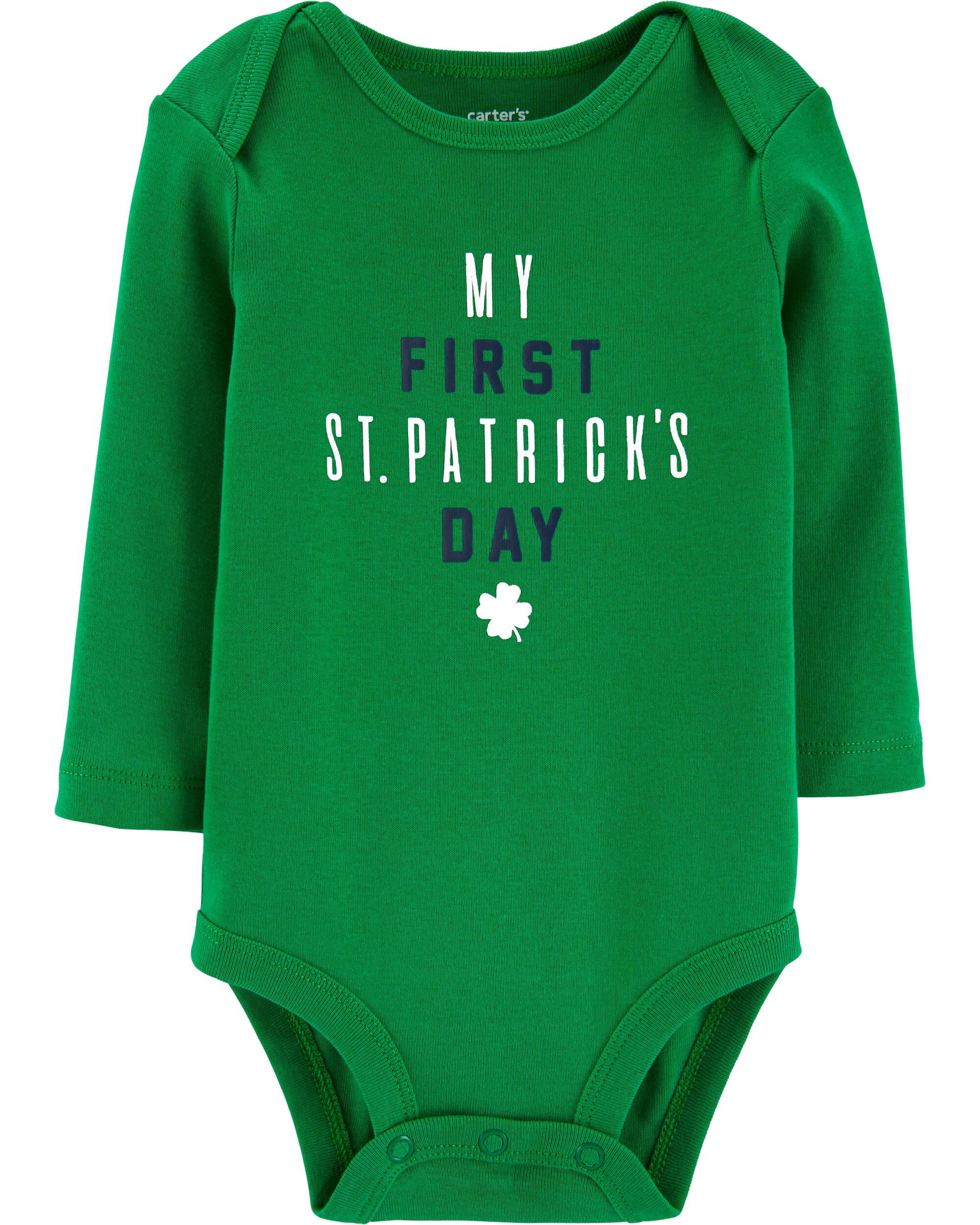 Paddy/'s Patrick/'s Day Size Newborn Bodysuit Carters Baby Boy My 1st First St