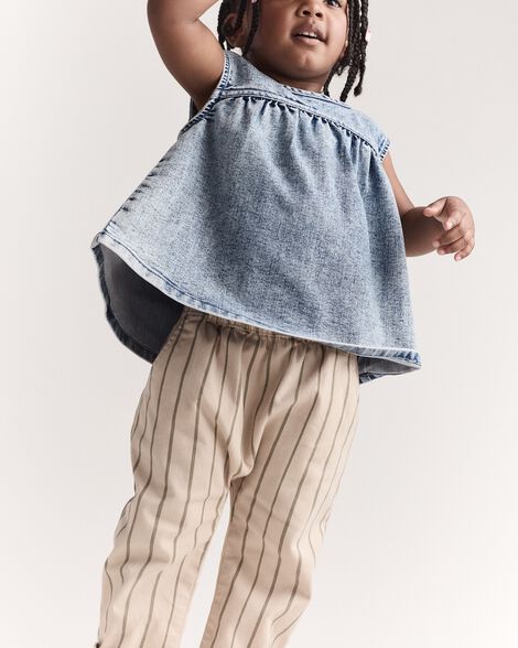 Toddler Playground Pant in Avenue Wash Denim - Blue