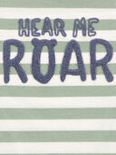 Green - Baby Hear Me Roar Striped Long-Sleeve Graphic Tee, Selected