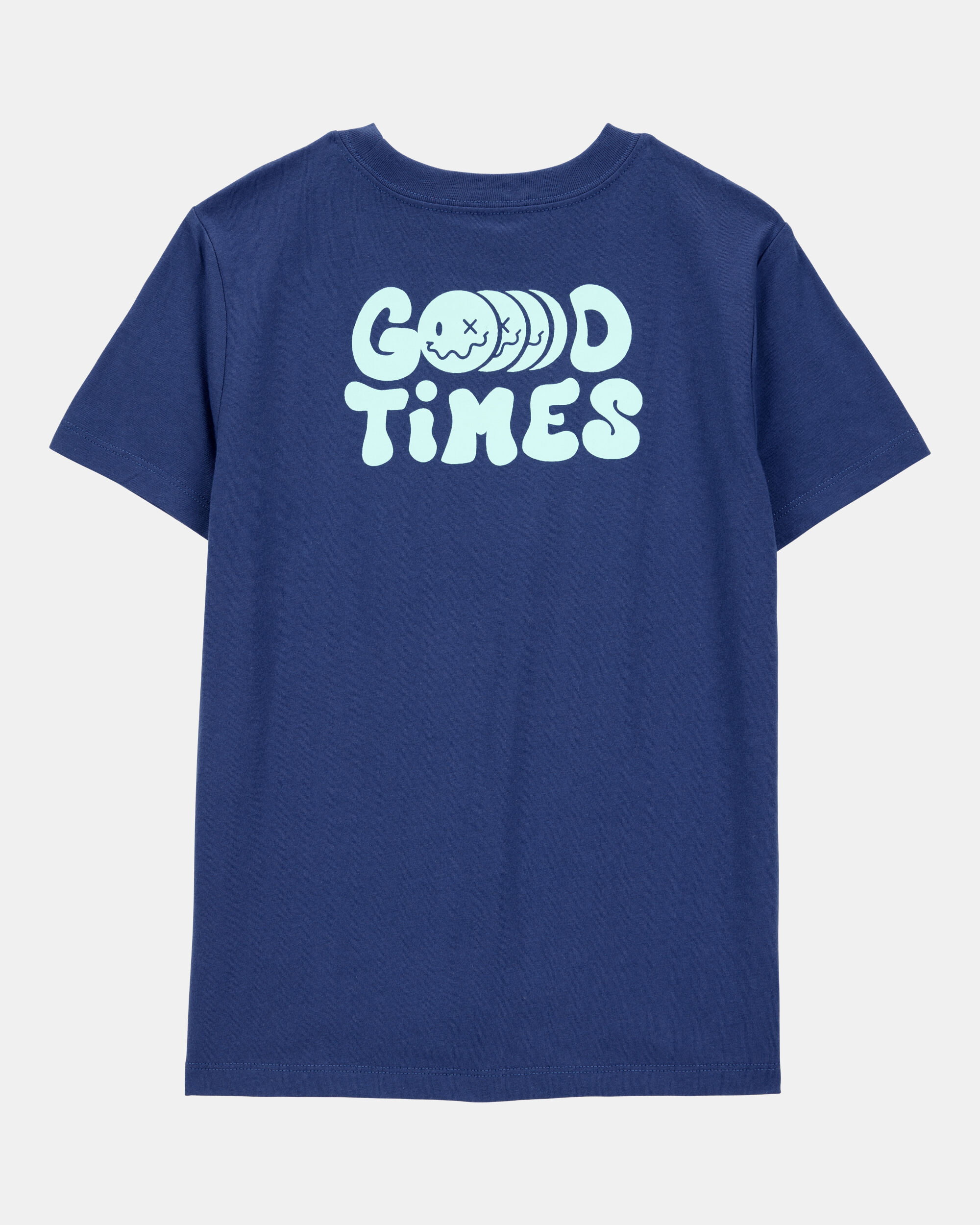 【oan】Smile Lettering Short Sleeve T-shirt Sublime Happy Sun Ocean Tee Shirt Small Black Cotton Short