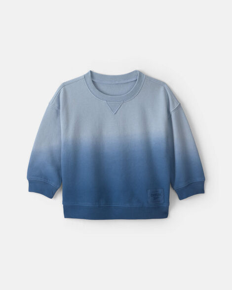 Baby Boy Ombre French Terry Pullover Sweatshirt - Blue