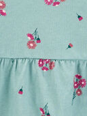 Teal - Toddler Floral Jersey Dress, Selected