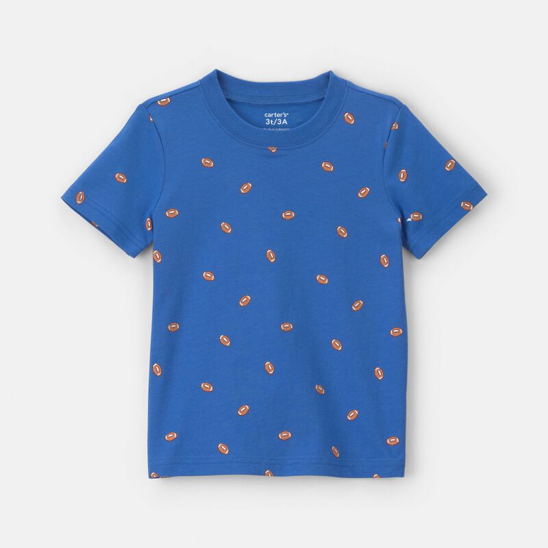 Toddler Boy Football Tee - Blue