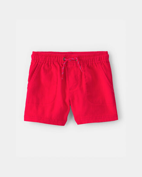 toddler boy twill shorts - red