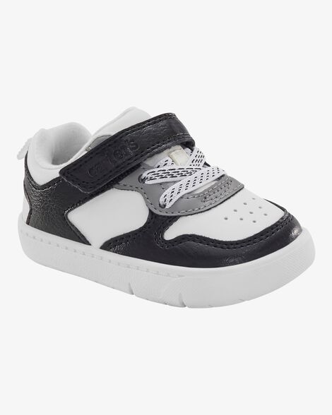  Product image 1 of Every Step® First Walker Faux Leather Fashion Sneakers - White/Black