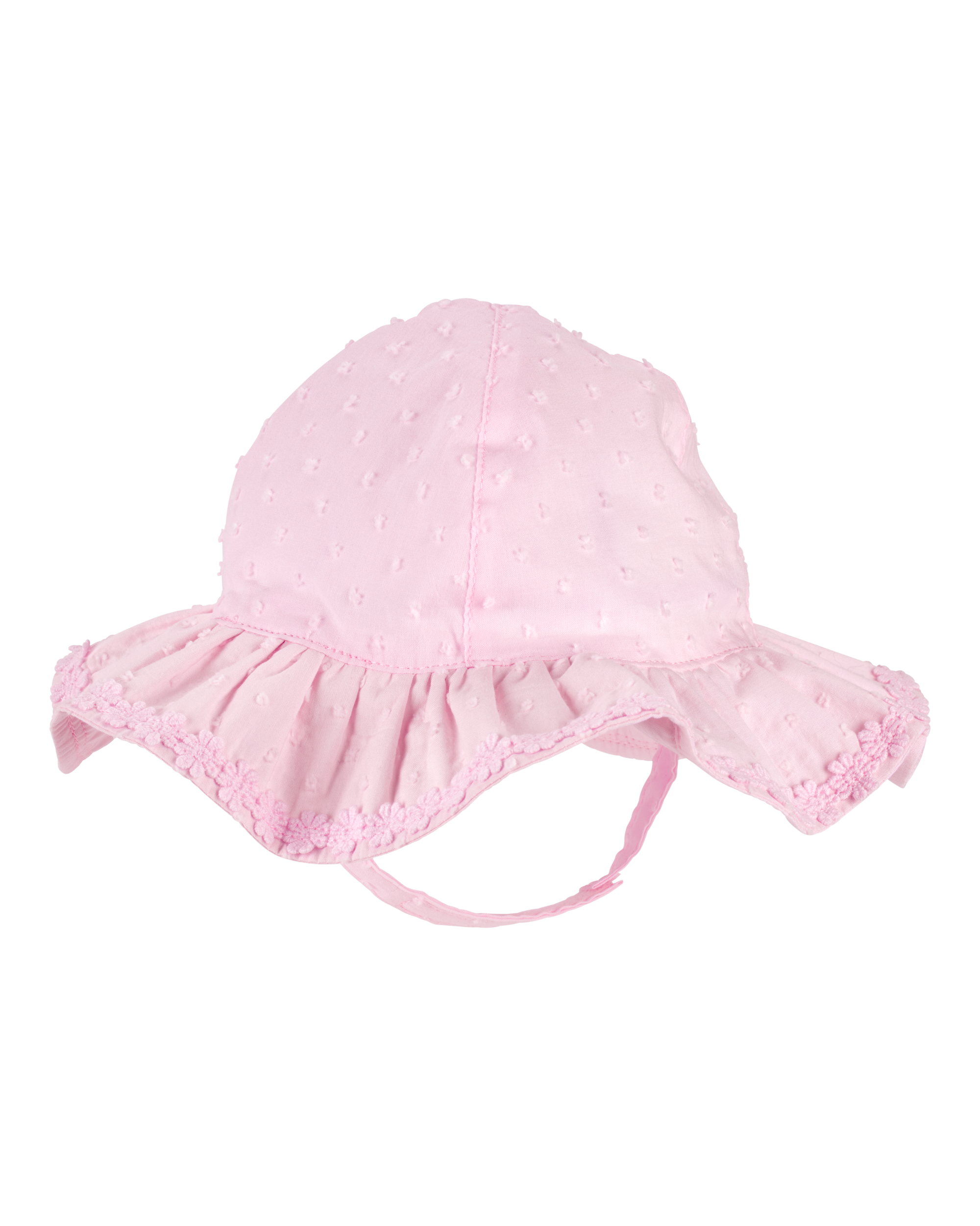 Baby Girl Floral Sun Hat - Pink
