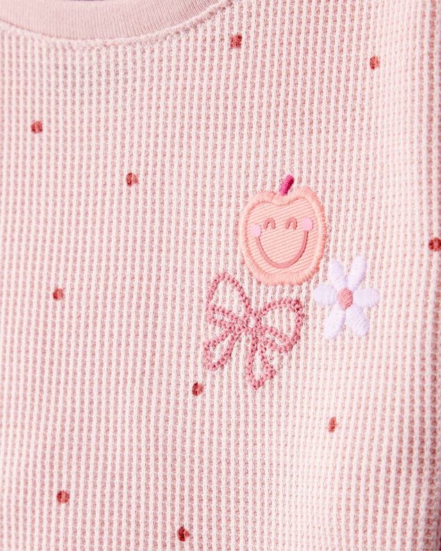 Product image 2 of Baby Girl Polka Dot Short-Sleeve Top - Pink