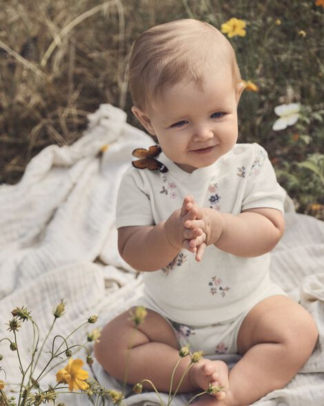  Product image 1 of Baby 2-Piece Organic Cotton Floral-Print Sweater Set