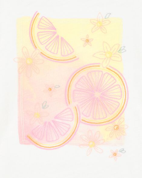  Product image 2 of Kid Short-Sleeve Lemon Fashion Top - Ivory