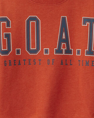 Product image 2 of Boys GOAT French Terry Pullover Sweatshirt - Orange