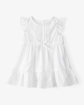 Product image 1 of Baby Textured Eyelet Dress- White
