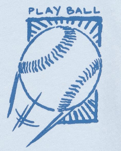  Product image 3 of Toddler Baseball-Print Short-Sleeve Graphic Tee - Blue