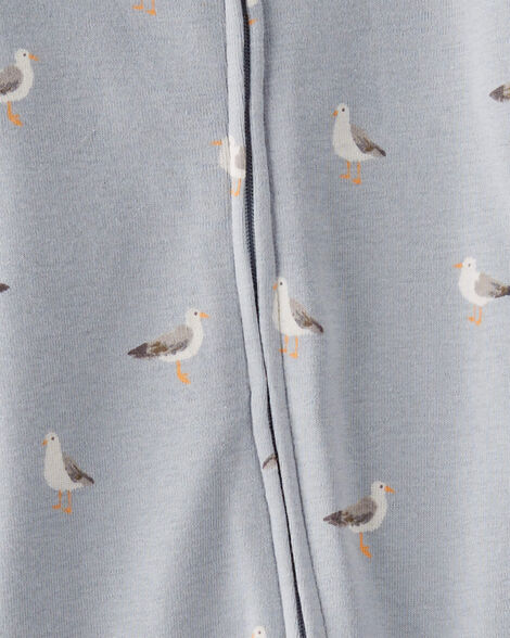 Baby Organic Cotton Sleep & Play Pajamas in Frosted Trail Print