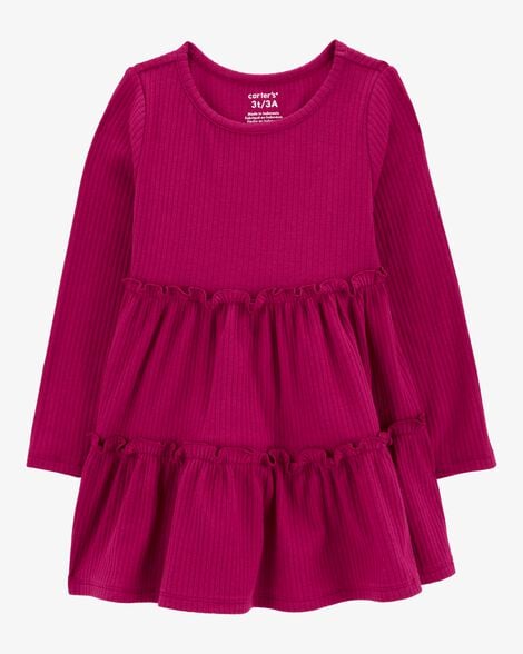 Product image 1 of Toddler Long-Sleeve Ribbed Dress