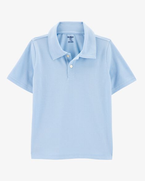 Product image 1 of Kid Pique Uniform Polo Shirt - Light Blue