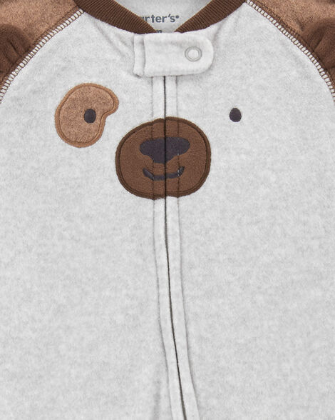 Product image 2 of Baby Dog Fleece Zip-Up Footie Sleep & Play Pajamas