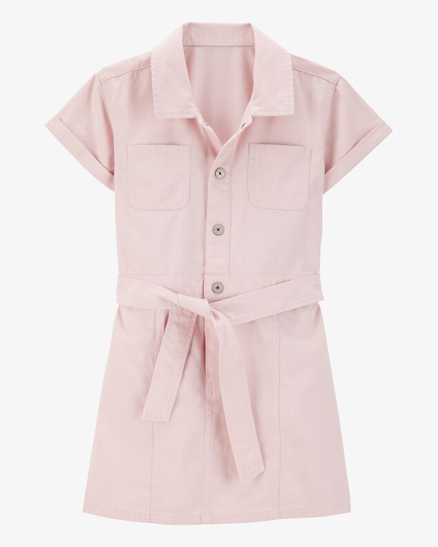 Product image 1 of Kid Solid Short-Sleeve Dress - Pink
