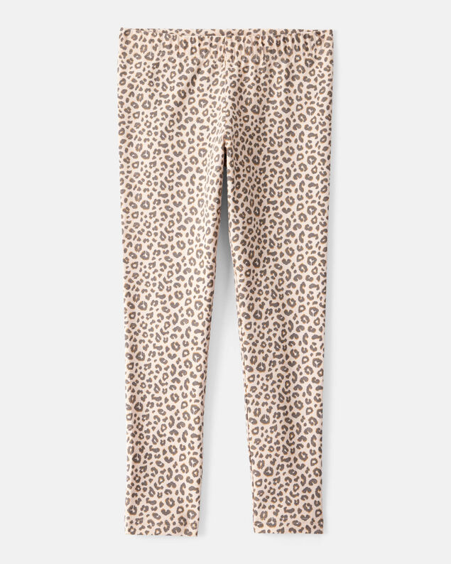 Product image 1 of Kid Cotton Leopard Stretch Leggings - Brown