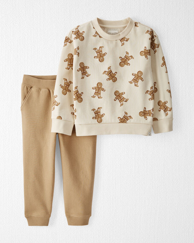Product image 1 of Toddler 2-Piece Gingerbread Man Holiday Set Made with Organic Cotton
