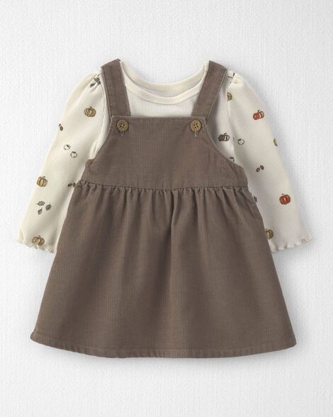 Baby Girl 2-Piece Organic Cotton Corduroy Jumper Set