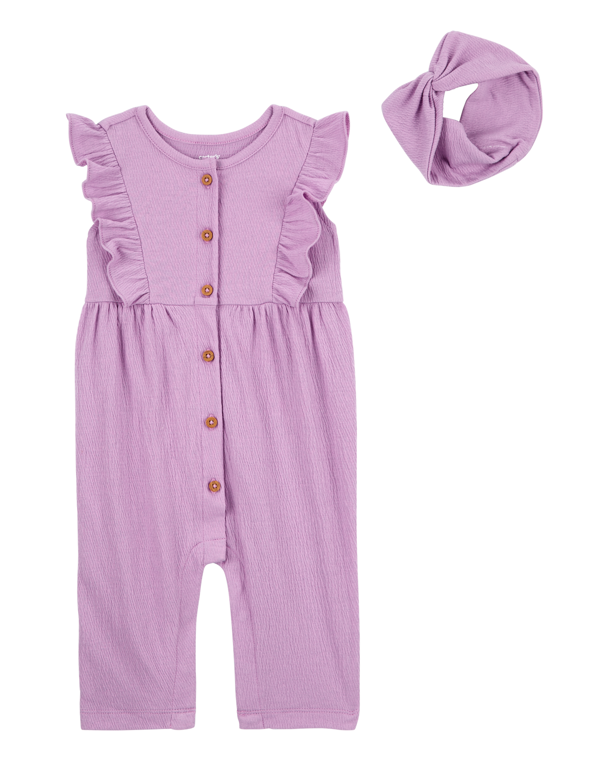 Baby 2-Piece Jumpsuit & Headwrap Set - Carter's | Carter's