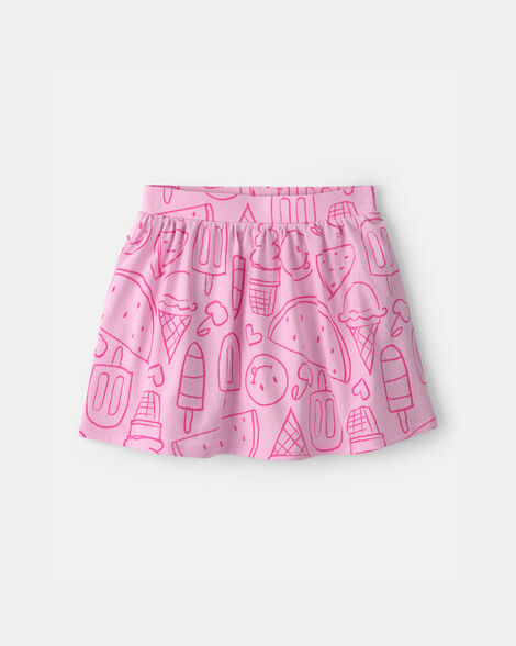 girls summer popsicle skort - pink