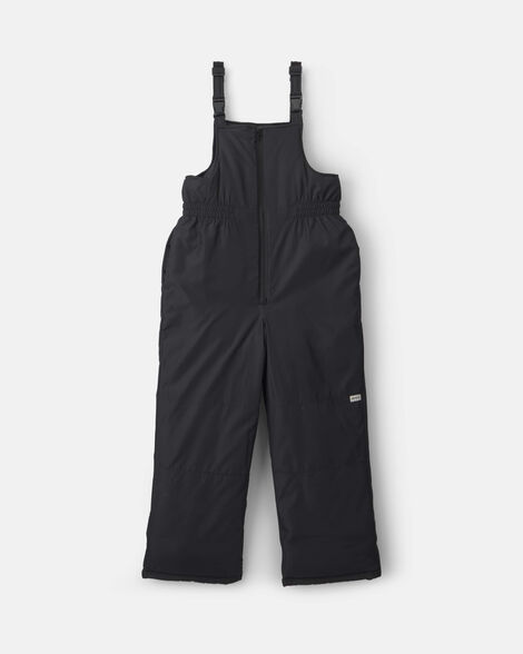 kids overall snowsuit bib - black