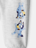 Grey - Baby Boy Bluey French Terry Drawstring Joggers - Grey, Selected