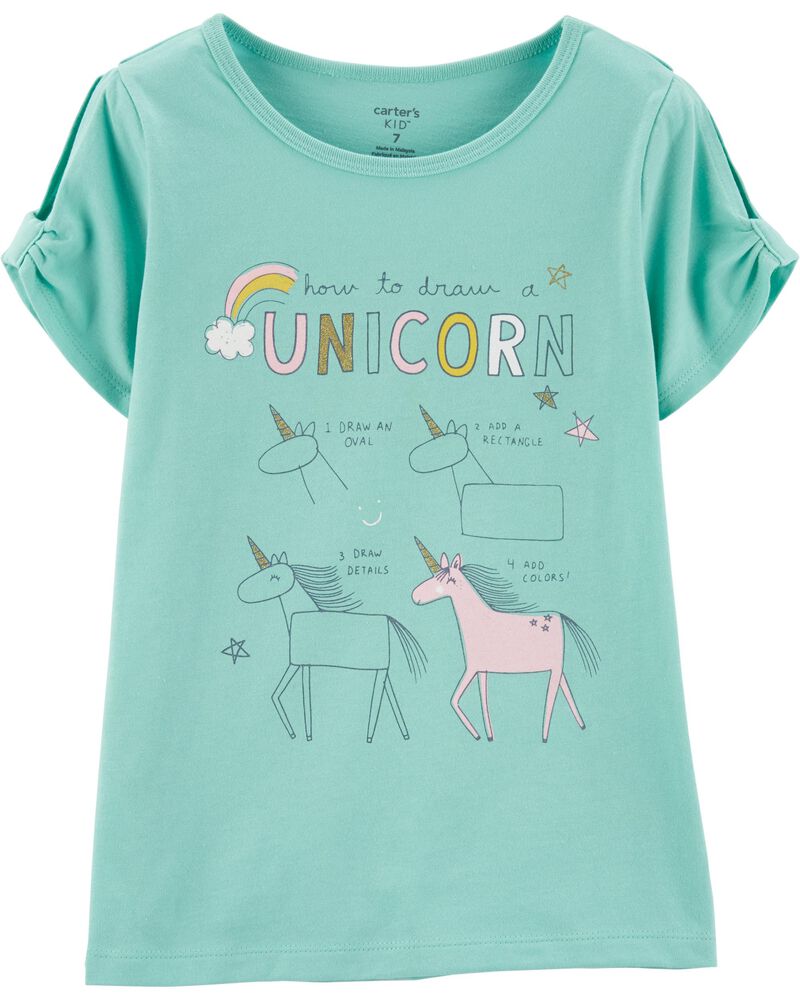How To Draw A Unicorn Split Sleeve Tee Carters Com