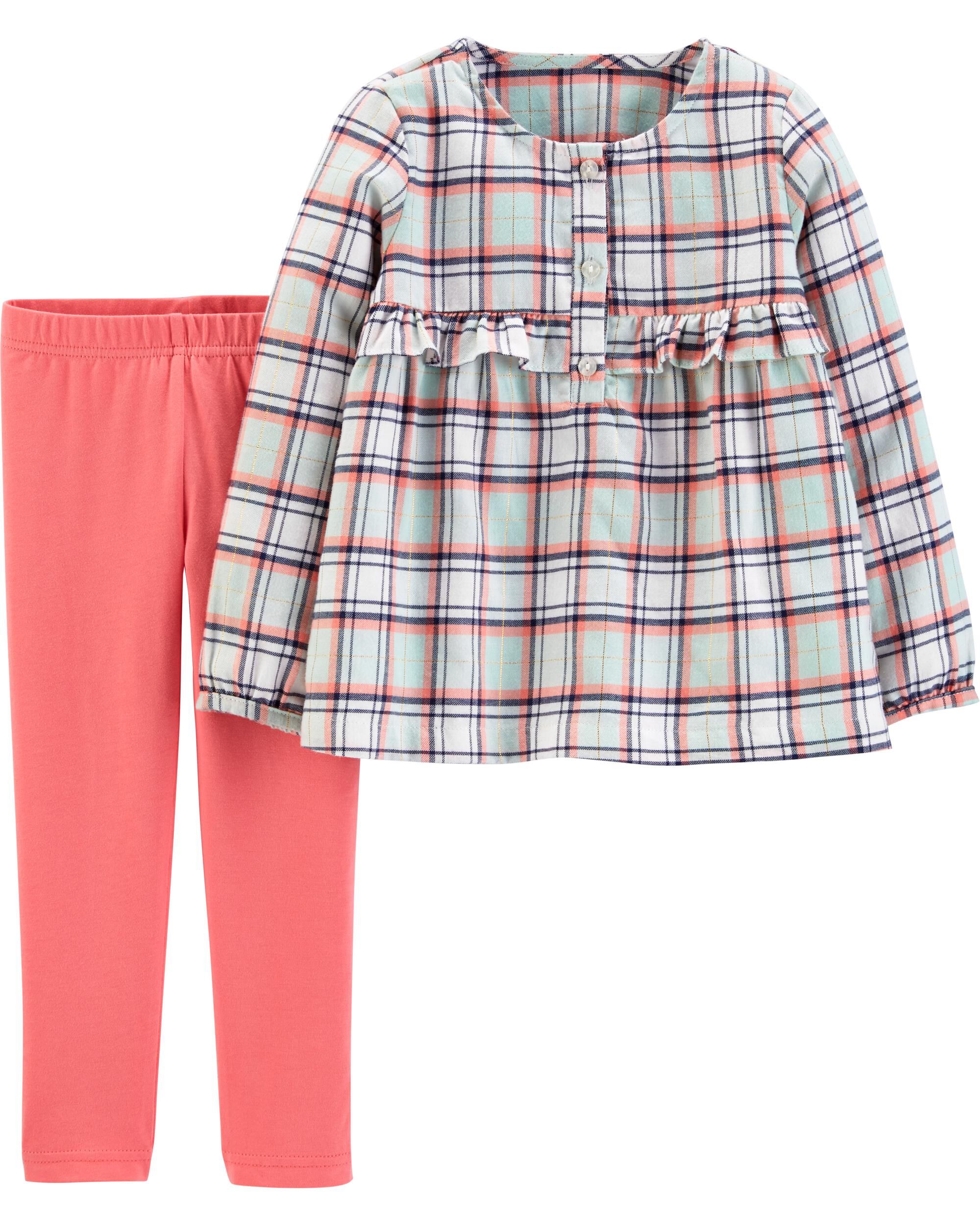 carter's plaid flannel dress