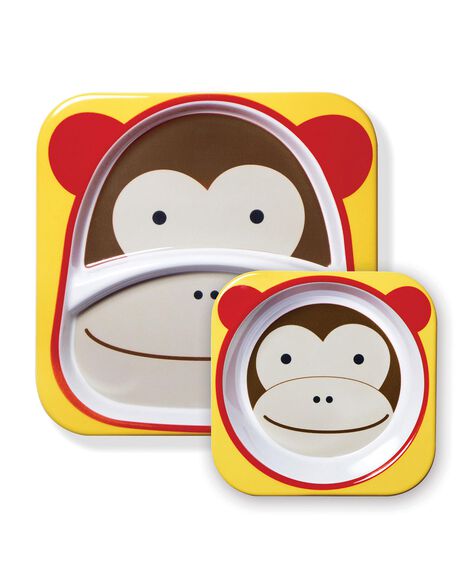 Zoo Melamine Plate Bowl Set Skiphop Zoo Melamine Plate Bowl Set
