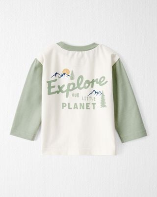 Product image 2 of Baby Girl Organic Cotton Let's Explore Long-Sleeve Tee