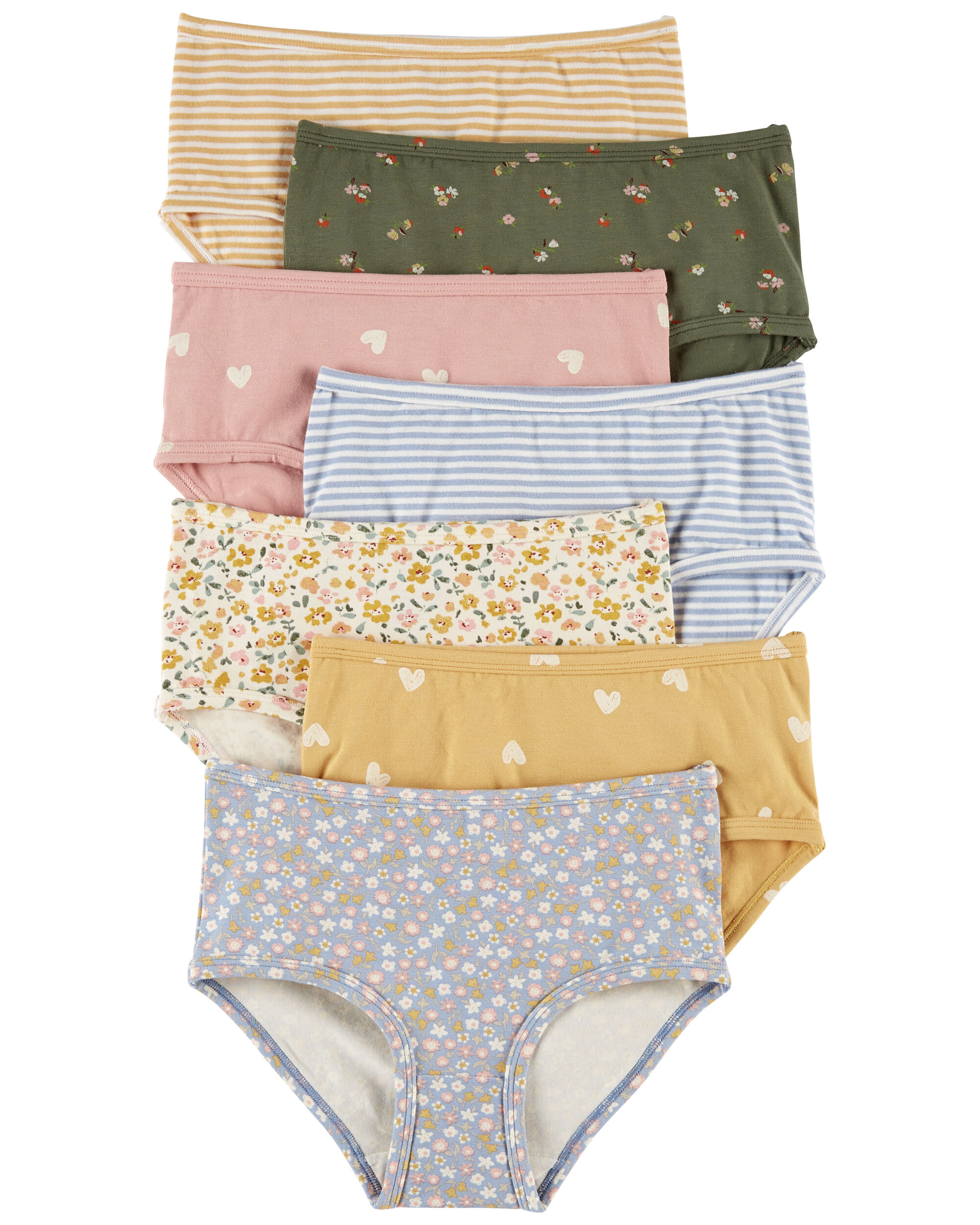 通販 7-Pack Kid Floral Carter's - Underwear Cotton Stretch Brief ガールズ